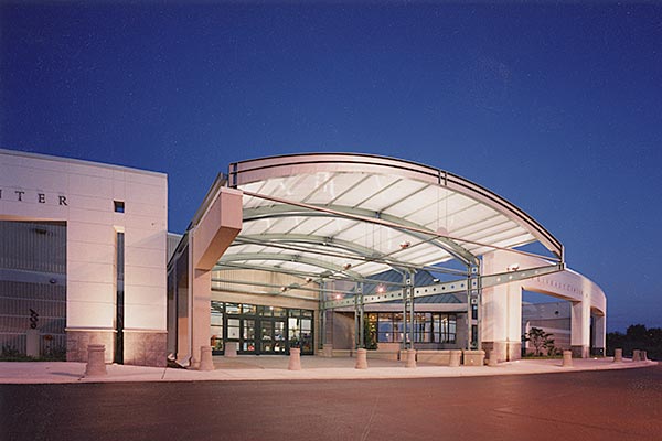 exterior twilight photo of library station